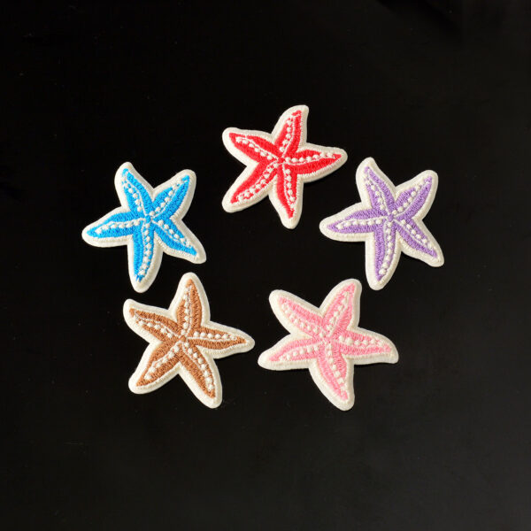 oly-35bda6601f36507b38233e67613719bd Wholesale Cartoon Purple Starfish and Seashell Sequin Patches for Bag Decoration and Clothing Repair Fashion Accessory
