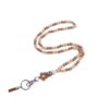 oly-35e12026b5dc61856c97bf0521a17195 Wholesale Floral Beaded Silicone Lanyard with Ball Chain for ID Card Trendy Everyday Jewelry Accessory