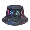Wholesale Vintage Geometric Print Bucket Hat Reversible Sun Hat for Outdoor Casual Wear