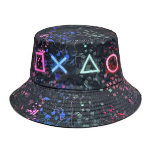 Wholesale Vintage Geometric Print Bucket Hat Reversible Sun Hat for Outdoor Casual Wear