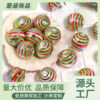 oly-35f14aa83524c653350c2f17e6df0692 Wholesale Christmas Candy Stripe Acrylic Bead Phone Chain DIY Spiral Printed Round Beads Fashion Accessory