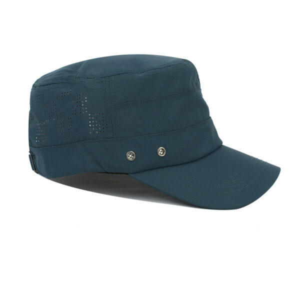 Wholesale Mesh Quick Dry Flat Top Baseball Cap Solid White for Summer Sun Protection