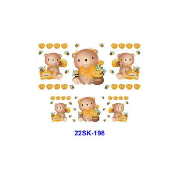 Wholesale 2/4/8pcs Cute Honey Bear Mini Keychain Sticker OLY Exclusive