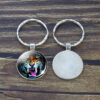 oly-3606e5e7f4dca3d24dcf02fbef643541 Wholesale Tiger Head Glass Pendant Keychain Metal Key Ring Car Key Accessory Gift Boutique Resale