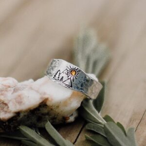 Wholesale Alloy Ring Retro Sunset Valley Design Boutique Resale Wedding Gift