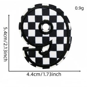 Checkerboard Number Cloth Patch #9