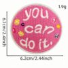 oly-362eef28eb2eb7518a0c7b6b388f5d7d Wholesale Decorative Pink Inspirational English Embroidered Patch for Clothing Accessory