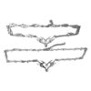 Wholesale Trendy Heart Cutout Flame Necklace Alloy Electroplated Unisex Fashion Jewelry Accessory Boutique Resale