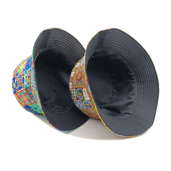 oly-3644db85daeb1fbdb767be1e3c595ae9 Wholesale Bohemian Sunflower Double Sided Fisherman Hat Sun Protection Boutique Resale Hat