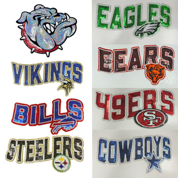 oly-365056b8f77b88b68799ecbd24276561 Wholesale Glitter Sequins Bulldog Iron-On Patch Fashion Accessory for Jacket Gift OLY Exclusive
