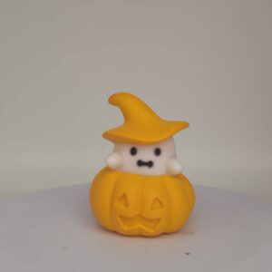 Halloween pumpkin ghost lamp yellow wizard hat