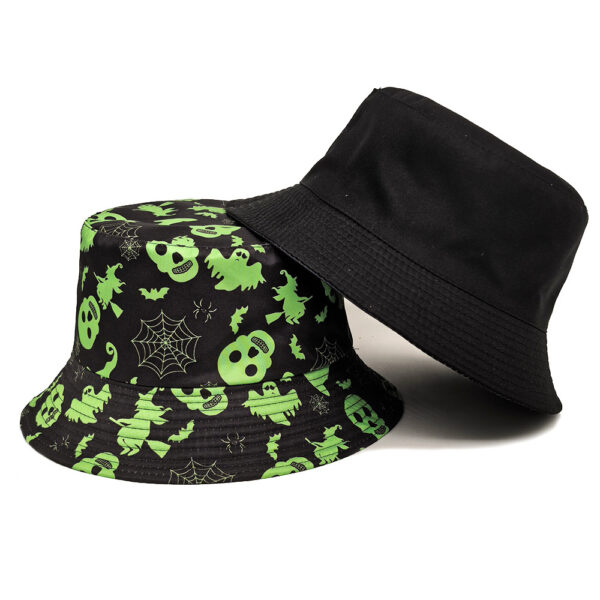 oly-368efb83d8dc34c0af60ca71d09e9e00 Wholesale Trendy Halloween Skull Print Fisherman Hat Double Sided Sun Hat Fashion Accessory Gift