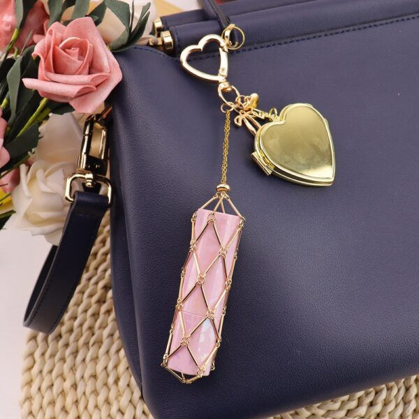 oly-36932d15037d4a070fec94d42717c995 Wholesale Mesh Design Metal Keychain Fashion Bag Charm Decorative Accessory for Everyday Use