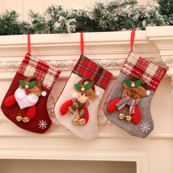 oly-369a40fdd729ad707fb2cd55fc5cbea0 Wholesale Korean Style Christmas Stocking with Bell Polyester Decorative Gift Bag Home Decor