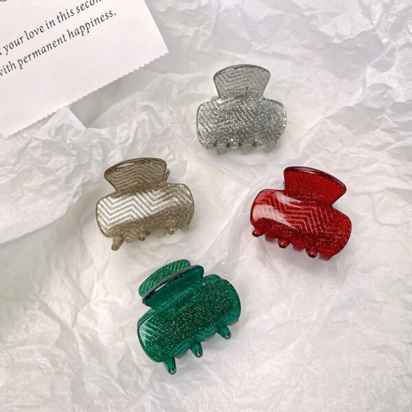 oly-36aa477d3df66c7d8f8f3a2711349321 Wholesale Acrylic Christmas Hair Claw Clip Striped Glitter Fashion Accessory for Women Gift Boutique Resale