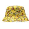 oly-36bfa108a6629d88f7b3f884949f4fad Wholesale Stylish Yellow Swan Print Bucket Hat for Outdoor Sunshade
