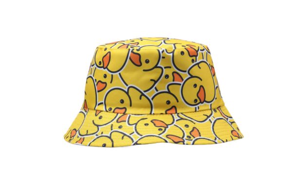 oly-36bfa108a6629d88f7b3f884949f4fad Wholesale Stylish Yellow Swan Print Bucket Hat for Outdoor Sunshade