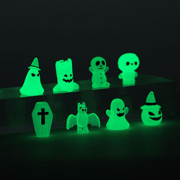 Wholesale Halloween Pumpkin Ghost Vampire Resin Ornament - Cute Luminous Miniature for Home Decor or Party Favor