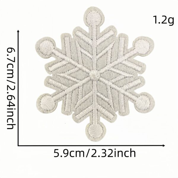 oly-36d5724816a66a47d3c608af0ed30ced Wholesale Embroidered Christmas Snowflake Cloth Patch - Decorative Clothing Accessory for Adults