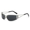 oly-36da0748b7516703b7885e755f67f58a Wholesale Retro Cat Eye Metal Sunglasses UV400 Sunshade Grey Lens Black Frame Boutique Resale