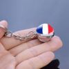 Wholesale Metal Keychain Egypt Flag Glass Ball Decorative Accessory