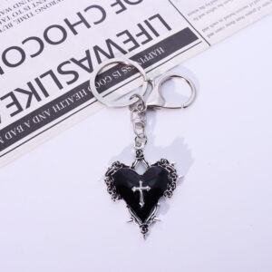Black heart double buckle