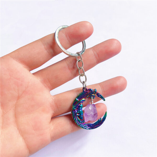 oly-37101b6a37b393d5e8b273c4b2835cdc Wholesale Alloy European Style Crystal Purple Keychain Fashion Accessory Car Key Ring