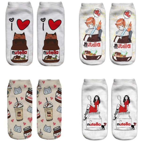 Wholesale Fashion 3D Digital Print Pattern Polyester Cotton Adult Socks Resale