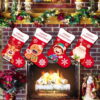 oly-37417c50d2610b6378a76fc1e08ecf34 Wholesale Christmas Socks Set Four Piece Snowman Deer Design Decorative Candy Socks for Home Decor Party
