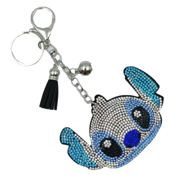 Wholesale Cute Cartoon Keychain, Zinc Alloy Rhinestone Detail, Lake Blue, Bag Charm Gift for Weddings OLY Exclusive
