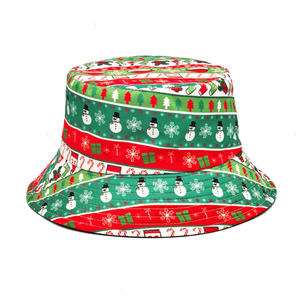 Wholesale Trendy Fisherman Hat with Christmas Snowman Pattern for Everyday Sun Protection