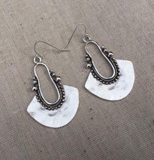 Wholesale Alloy Hollow Fan Dangle Earrings Retro Fashion Wedding Jewelry Accessory