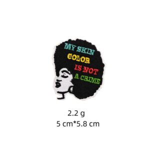 12# Black girl Hot Melt Adhesive cloth stickers