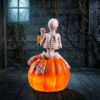 Wholesale Resin Halloween Skull Pumpkin Glowing Decoration for Home Decor Gift