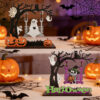 Wholesale Wooden Ghost Skull Swing Decoration Halloween Party Table Decor