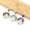 oly-3774a4f3fd6b05ab9a04e1c40d5480c3 Wholesale Tree of Life Keychain Amethyst Crystal Handmade Woven Pendant Fashion Accessory for Bag or Key
