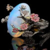 Wholesale Vintage Opal Flower Ring Black Gold Two-Tone Women's Jewelry Gift