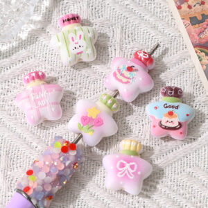 Wholesale Cute Cartoon Lucky Star Acrylic Beads for DIY Phone Keychain Resale