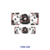 Wholesale 8pcs Gothic Girl Black Rose Mini Cup Keychain Sticker