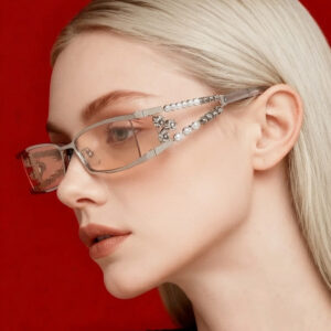 oly-37c6bf517ffba034ce8c98304c356bb1 Wholesale Trendy Pearl Rhinestone Sunglasses with Gold Frame Gray Lenses Street Style Fashion Accessory