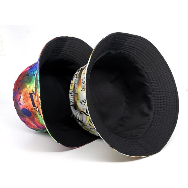 Wholesale Musical Note Pattern Yellow Fisherman Hat Sun Protection Outdoor Fashion Accessory