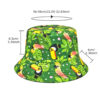 Wholesale Trendy Woodpecker Print Bucket Hat for Women Summer Outdoor Sun Protection