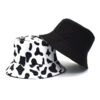 Wholesale Cotton Reversible Fisherman Hat Cow Print Unisex Summer Sun Hat
