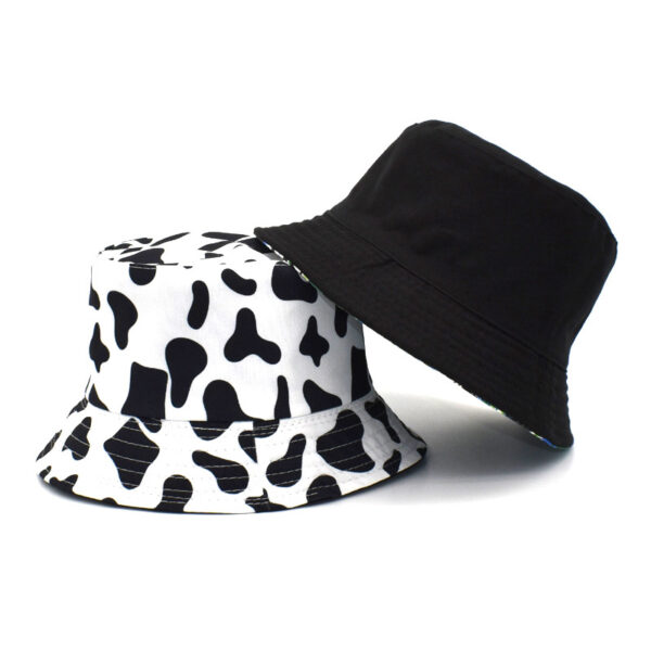 Wholesale Cotton Reversible Fisherman Hat Cow Print Unisex Summer Sun Hat