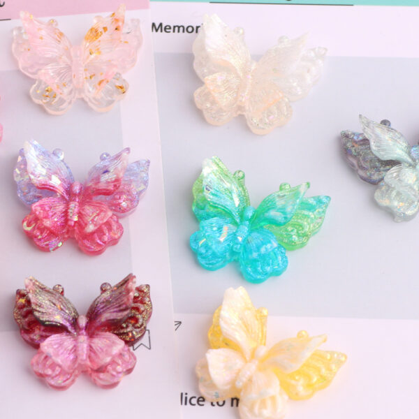 oly-382154032ea61da794c56b40e3554670 Wholesale Butterfly Acrylic Beads for DIY Jewelry Keychain Bag Charm Making Gift Craft Supply