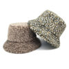 Wholesale Leopard Print Faux Fur Bucket Hat Trendy Women's Hat
