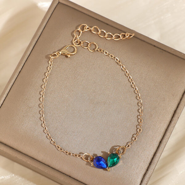 oly-38418180e4e06de3dc2777a691bd3959 Wholesale Alloy Electroplated Drop Shape Multi-Color Bracelet for Women Boutique Resale