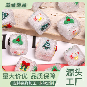 oly-384a062c60cdf0bc6104e410ef929a26 Wholesale Christmas Acrylic Sugar Beads Square Drill Ball Rhinestone Beads for DIY Home Decor Craft Supplies
