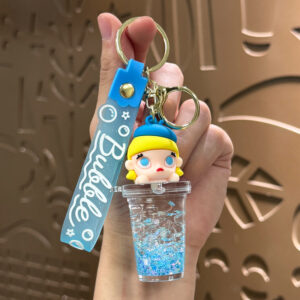 Oil girl milk tea cup-blue / Single opp bag packaging