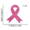 oly-3865fe7397c7dc74b7818785416ac55e Wholesale Polyester Thread Iron-On Patch Pink Ribbon Design Embroidered Decorative Patch for Women's Clothing